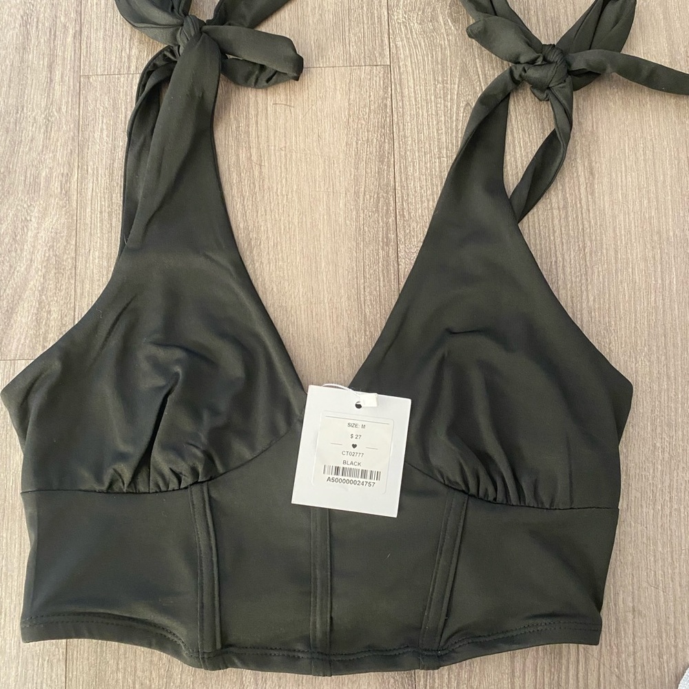 Black crop top